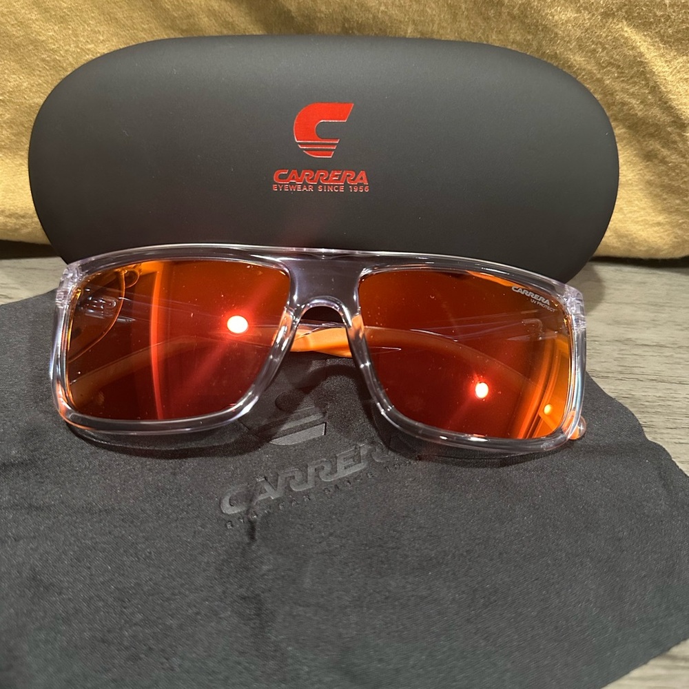 Carrera Sunglasses with Vibrant Orange Lenses
